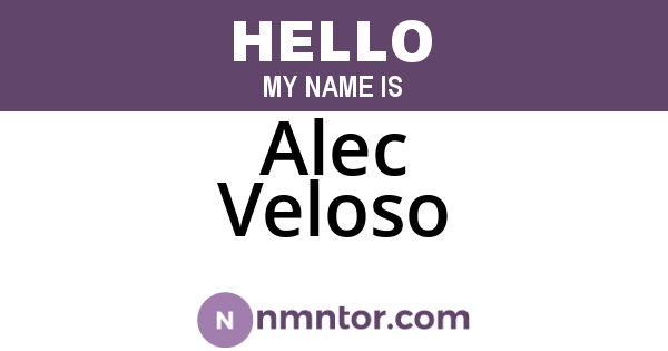 Alec Veloso