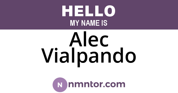 Alec Vialpando