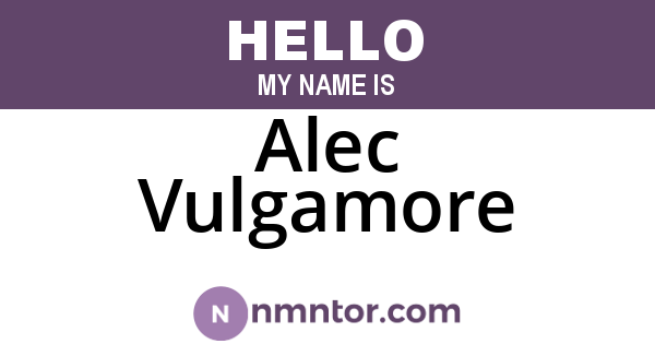Alec Vulgamore