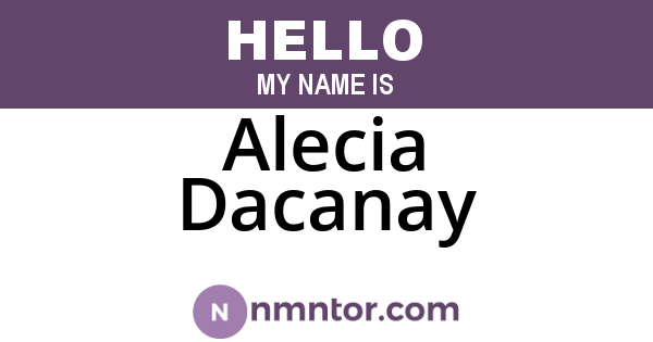 Alecia Dacanay