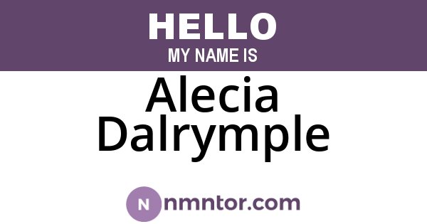 Alecia Dalrymple