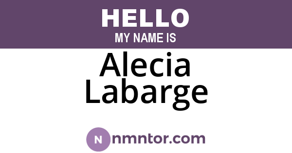 Alecia Labarge