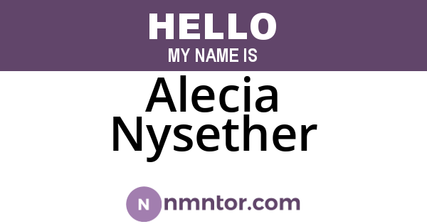 Alecia Nysether