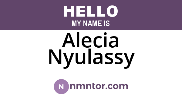 Alecia Nyulassy