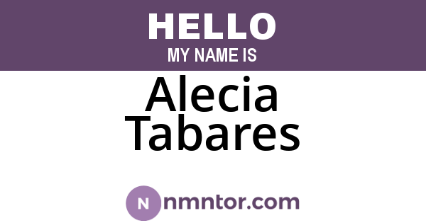 Alecia Tabares