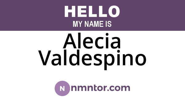 Alecia Valdespino