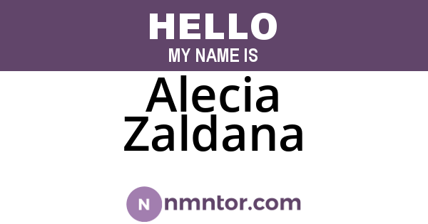 Alecia Zaldana