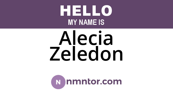 Alecia Zeledon