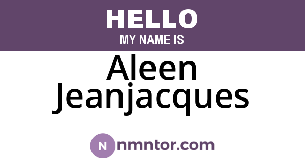 Aleen Jeanjacques