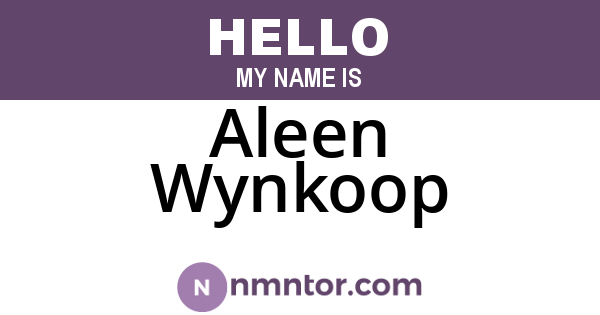 Aleen Wynkoop
