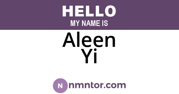 Aleen Yi