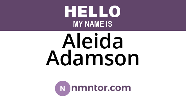 Aleida Adamson