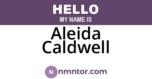 Aleida Caldwell