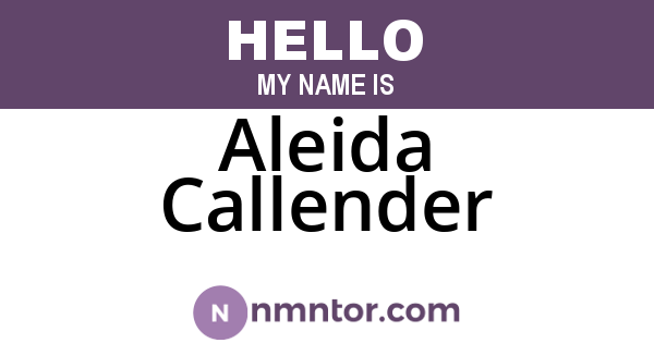 Aleida Callender