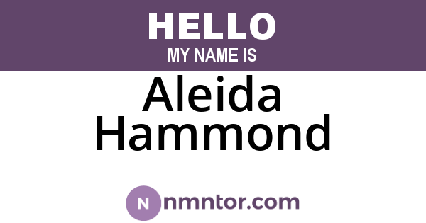 Aleida Hammond
