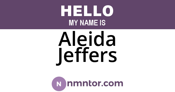 Aleida Jeffers