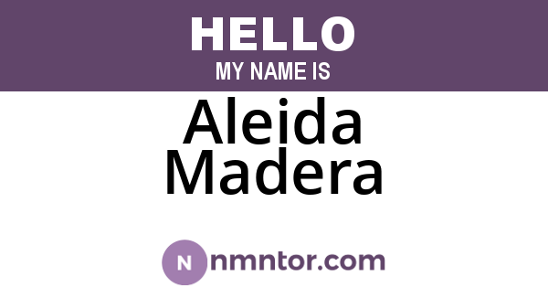 Aleida Madera
