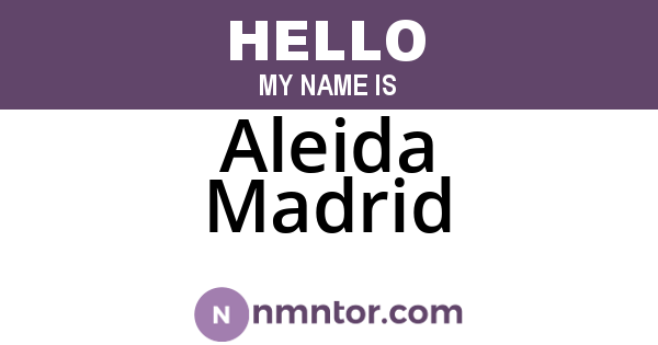 Aleida Madrid
