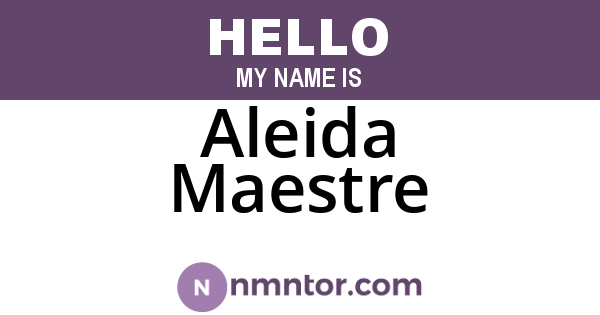 Aleida Maestre