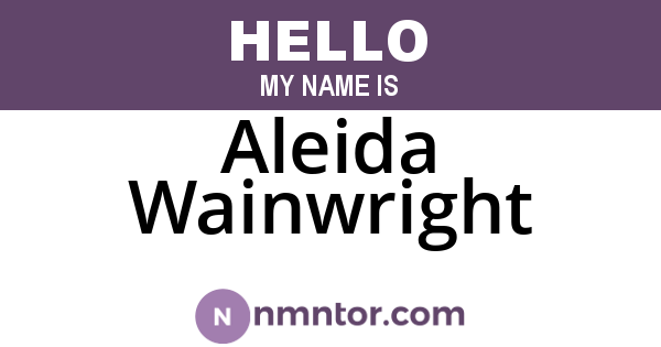 Aleida Wainwright