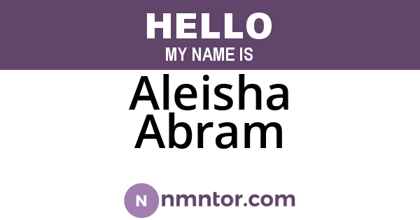 Aleisha Abram