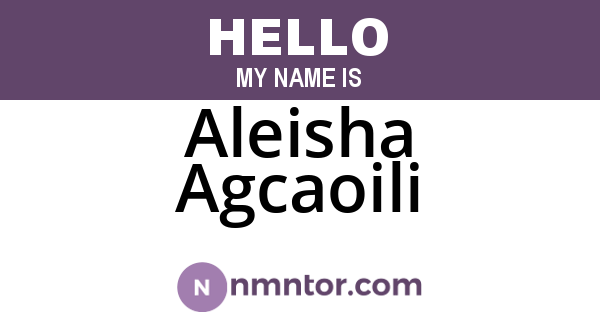 Aleisha Agcaoili