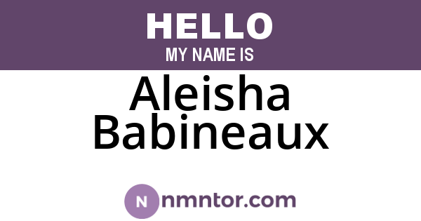 Aleisha Babineaux