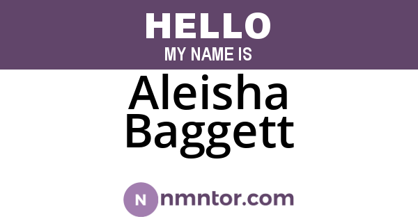 Aleisha Baggett