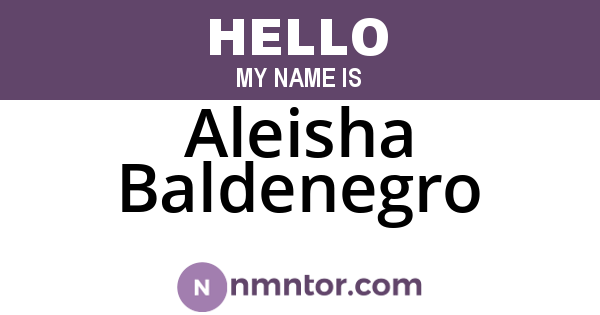 Aleisha Baldenegro