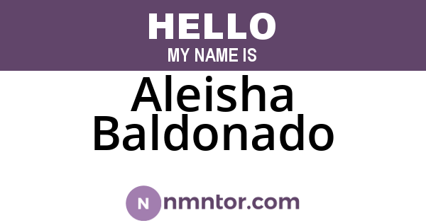 Aleisha Baldonado