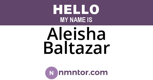 Aleisha Baltazar