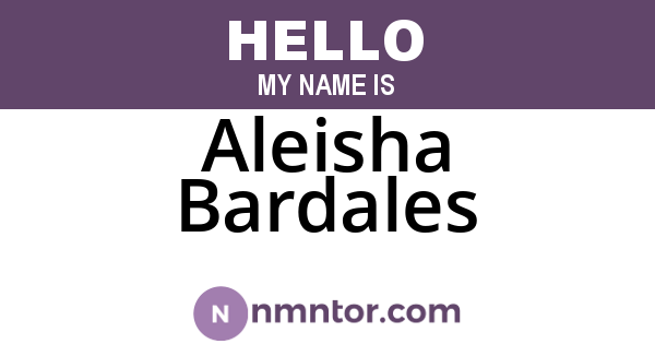 Aleisha Bardales
