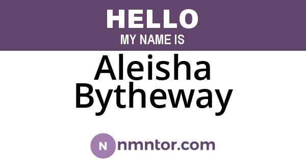 Aleisha Bytheway