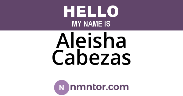 Aleisha Cabezas