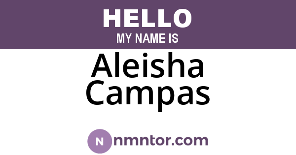 Aleisha Campas