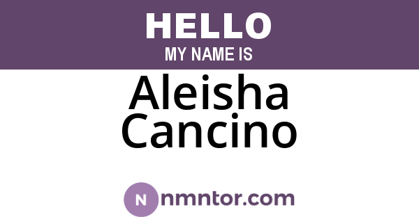 Aleisha Cancino
