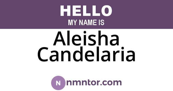 Aleisha Candelaria