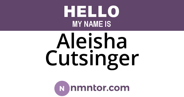 Aleisha Cutsinger