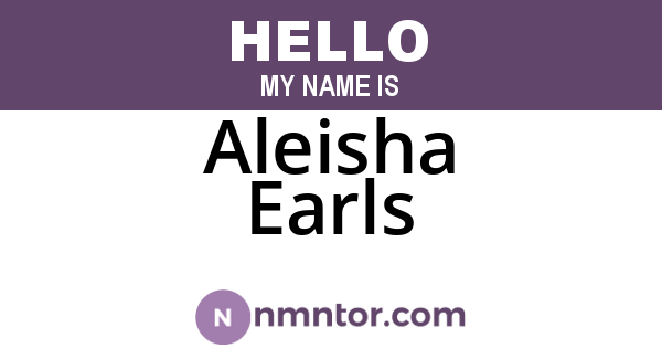 Aleisha Earls