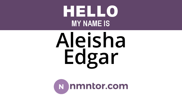 Aleisha Edgar