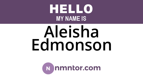 Aleisha Edmonson