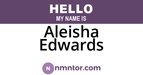 Aleisha Edwards