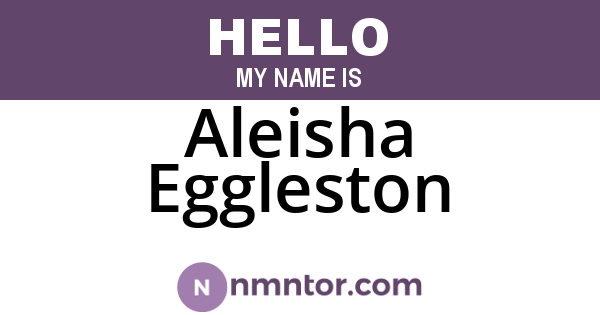 Aleisha Eggleston