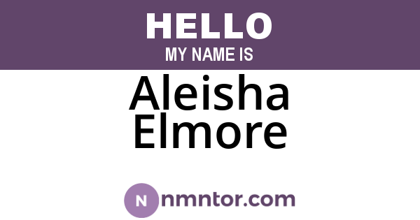 Aleisha Elmore