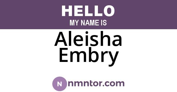 Aleisha Embry
