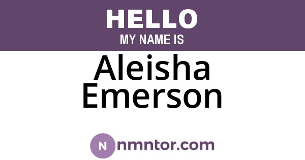 Aleisha Emerson