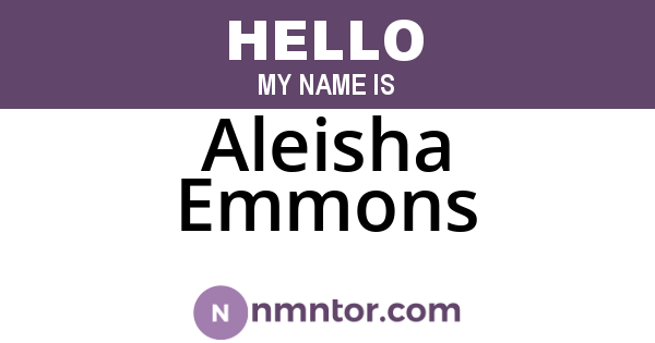 Aleisha Emmons