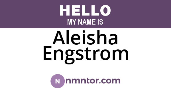Aleisha Engstrom