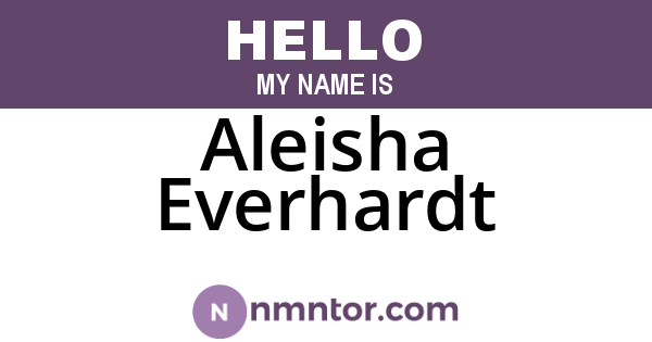 Aleisha Everhardt