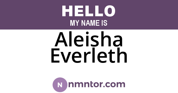 Aleisha Everleth
